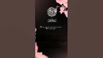 سورة الرحمن تلاوة خاشعة القارئ أجزوني #القرآن