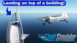 Landing on top of a building in MFS2020!  ||  LANDING CHALLENGE  ||  Cub Crafter X Cub