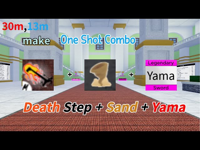 Death step + Shadow + Yama, One shot combo, Blox fruits, Death step +  Shadow + Yama, One shot combo, Blox fruits Subscribe  Channel   #Roblox, By  MadDanger