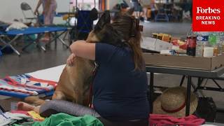 Residents Seek Refuge In Bordeaux After Wildfires Blaze In Southern France