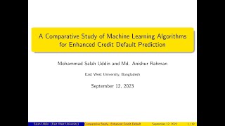 A Comparative Study of Machine Learning Algorithms for Enhanced Credit Default Prediction