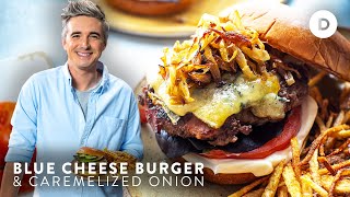BEST BURGER RECIPE: Caramelised Onion & Blue Cheeseburger!