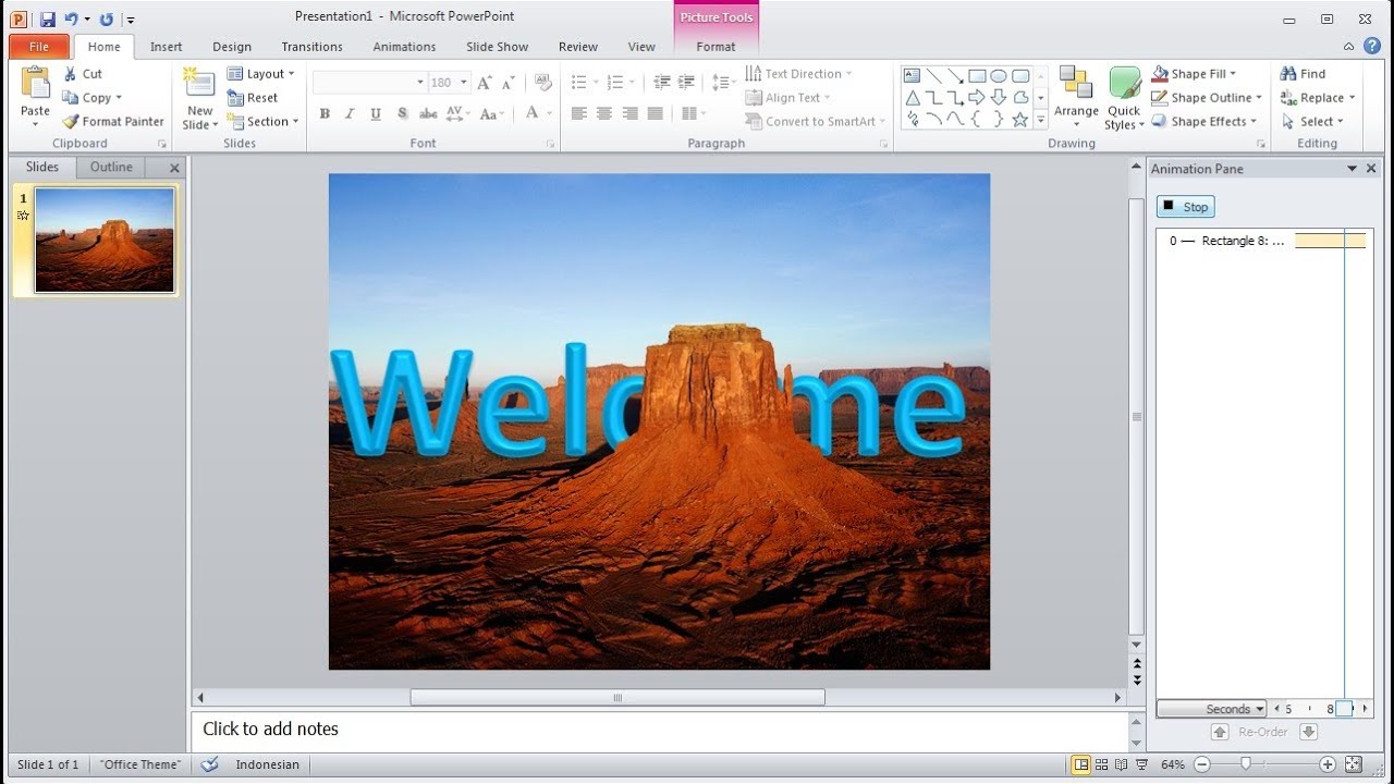 PowerPoint training |How to Animate 3D Text Behind the Image Object in ...