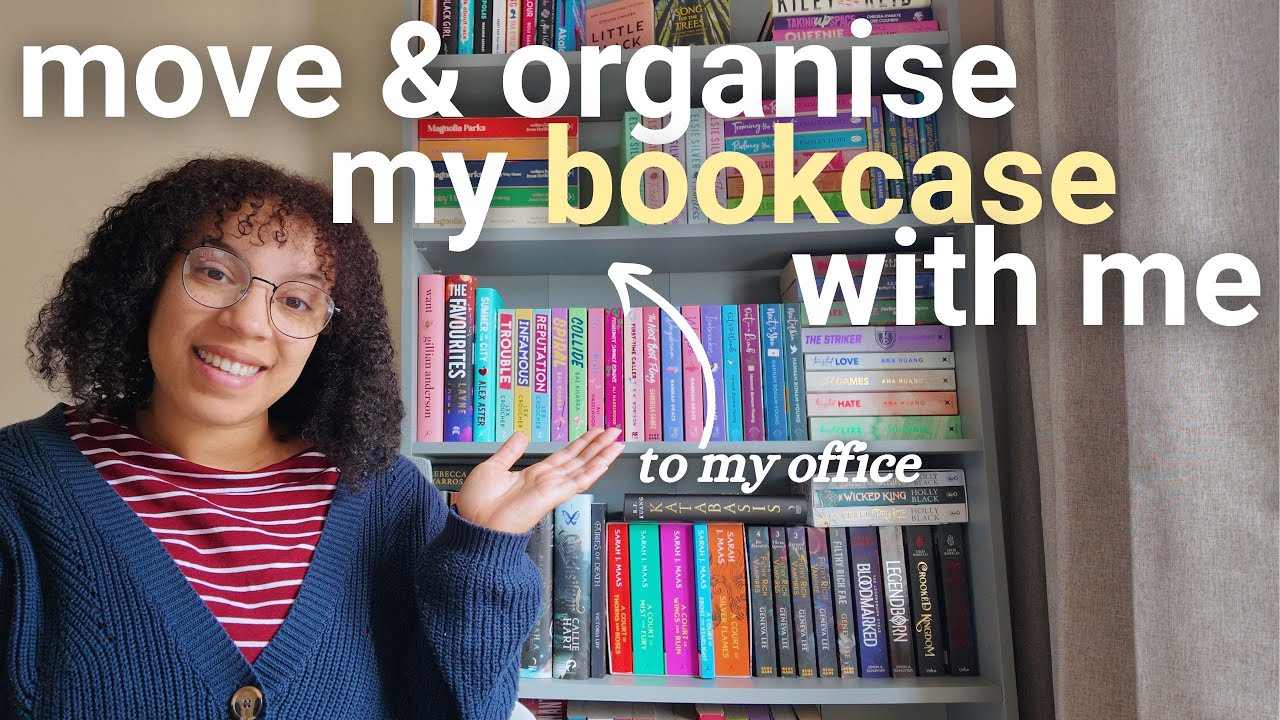 move & organise my bookshelf with me 📖✨