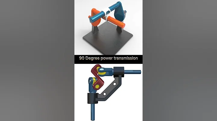 Mechanical power transmission||90 degree power transmission#shorts #3d #solidworks #cad #engineering