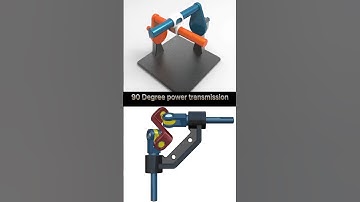 Mechanical power transmission||90 degree power transmission#shorts #3d #solidworks #cad #engineering