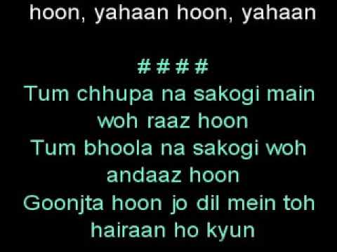 Main Yahaan Hoon Karaoke Veer Zaara Full Song Shahrukh khan preity zinta udit narayan