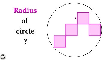 Squares inside circle problem | Radius of circle | Advanced math problems | Mathematics