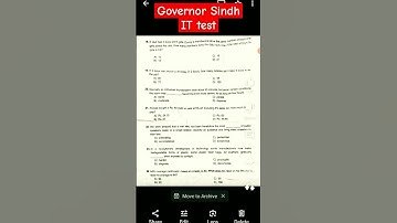 IT test governor Sindh most important papers