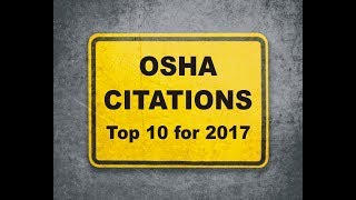 OSHA Citations - Top 10 for 2017