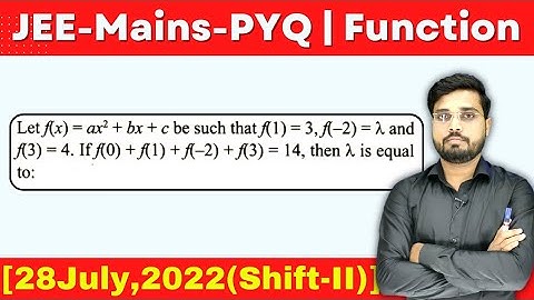 JEE Mains 2022 PYQ [28July, 2022 (Shift-II)] || Find the Value of f(x) is || Jee Mains Function PYQ