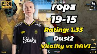 ropz (19-15) Vitality vs NAVI (Dust2) BLAST Open Rotterdam 2026 #cs2 #vitality #ropz