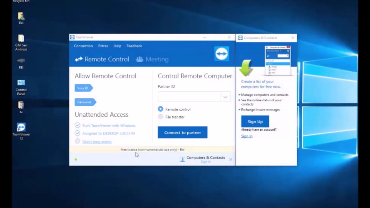 free install teamviewer 12