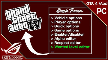 GTA 4 Simple Cheat Menu Mod Trainer ( Copy Paste Install ) GTA IV Mod
