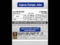Hotel waiter jobs in Cyprus 2026