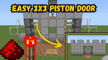 EASY 3x3 Redstone PISTON DOOR! [Bedrock + Java]