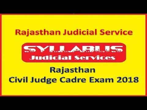 Syllabus | Rajasthan Judicial Service Exam | Rajasthan Civil Judge Cadre Exam