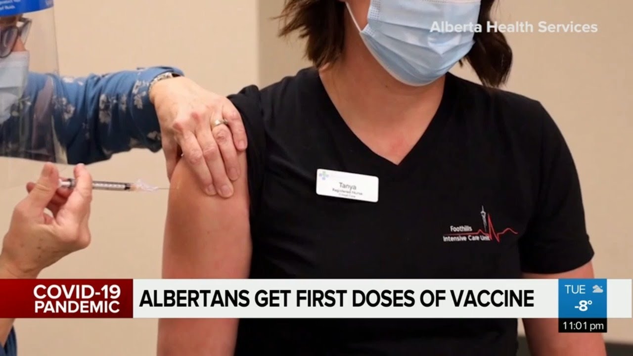 First COVID vaccines received in Alberta