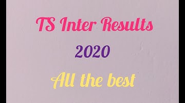 TS INTER 1st , 2nd YEAR RESULTS 2020