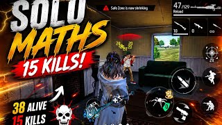 Solo Maths 15 kill | কঠিন একটি চ্যালেঞ্জ 😱। #garenafreefire #opmydul #gaming 