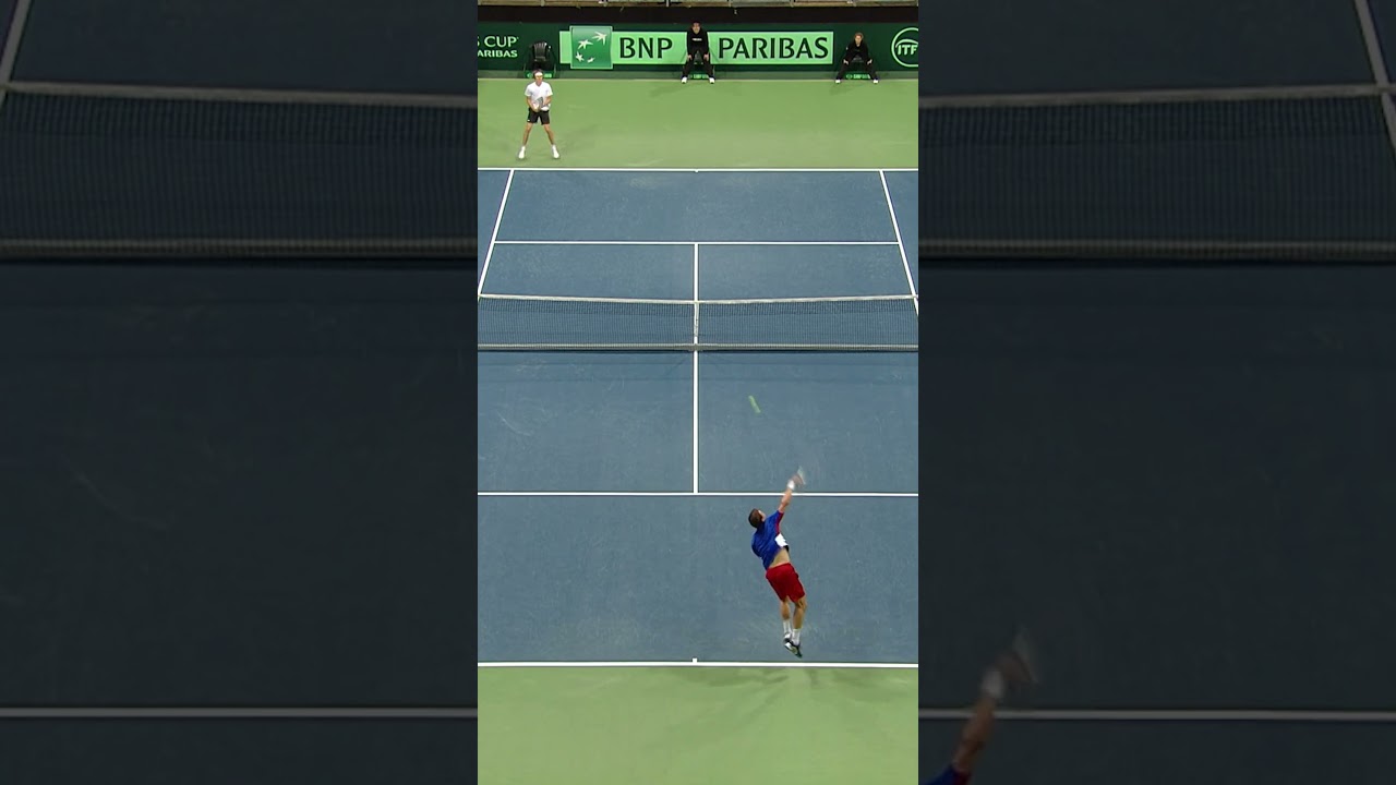Silky from Zverev on his debut 🔥 #Tennis #DavisCup #Shorts