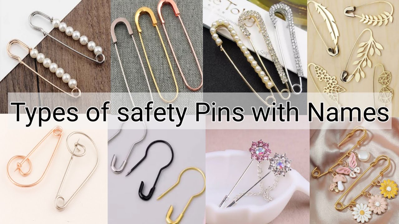 Types of Safety Pins with names Safety Pins for ladies Stylish