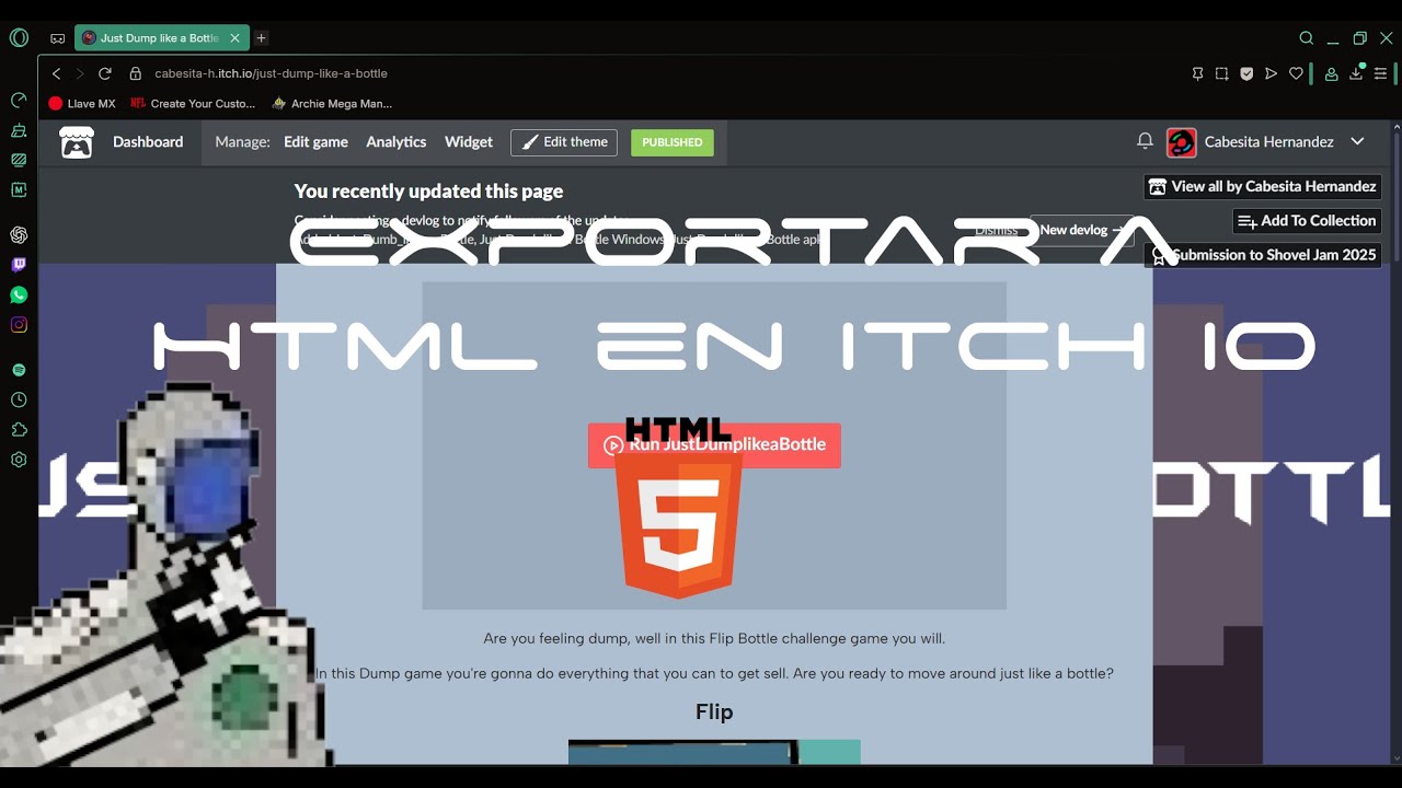 Como exportar tu juego en HTML a Itchio en Godot - YouTube