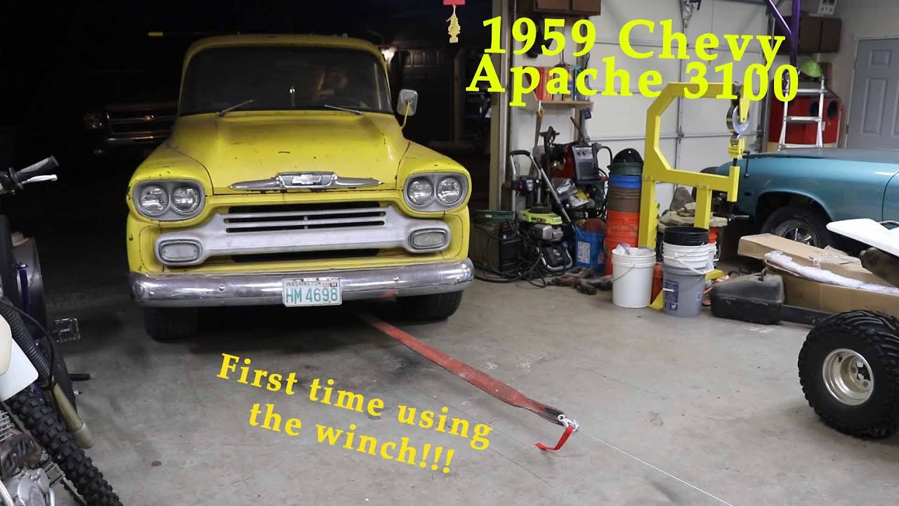 ****Finally pulling Andrew's 1959 Chevy Apache into the Shop!!!****