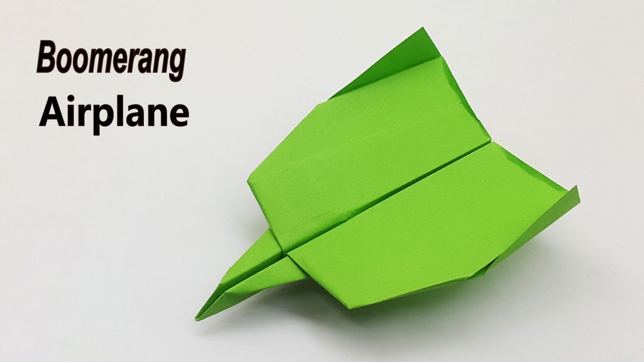 How To Make a Paper Boomerang Airplane Origami Paper Plane Boomerang