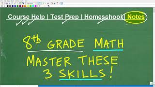 8th Grade Math – 3 Important Skills You MUST Learn!