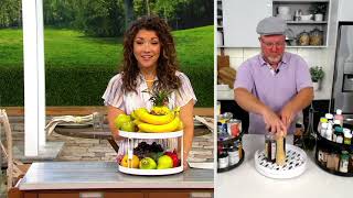 Gourmet Basics by Mikasa 12" Rotating Two-Tiered Lazy Susan on QVC