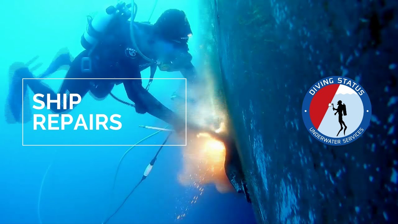 Underwater Oxy Arc Cutting a VLCC vessel Diving Status UnderwaterServices YouTube