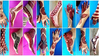 أجمل مجموعة نقش الحنه أشكال متنوعة ونتائج مذهلة😍Mehndi stickers| Mehndi stickers for hands and feet|