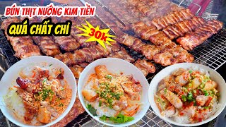 Quán Bún Thịt Nướng Độc Đáo với Món Thịt Nướng Kim Tiền Bán Ngày Cả 100Kg Thịt giá 30k ở Sài Gòn