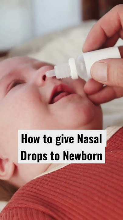 How to give Nasal Drops to Newborn Baby #newborn #shortsvideo #shortsfeed