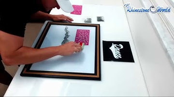 How To Create A 2 Color Rhinestone Car Decal With Sticky Flock Template Material