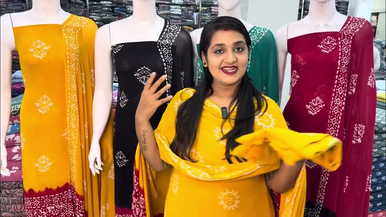 PREMIUM VISCOUS GEORGETTE UNSTITCHED MATERIAL (WHOLESALE ONLY-CONTACT 8281892013)