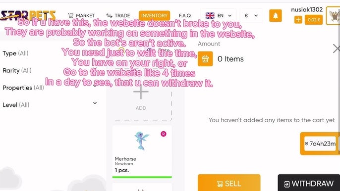 How to buy pets on StarPets.GG (By PC) 