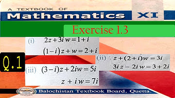11th Math  Exercise  1.3 Question 1  | Balochistan Board | First year  maths 11 | class 11 matrhs