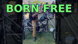 Harley Davidson Shovelhead - Chopper at Born Free – Sitting on a Custom Build