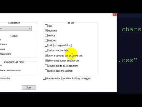 How To Enable Draw a Coloured bar on Active Tabs In Notepad++