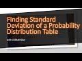 Probability Distribution Table Standard Deviation