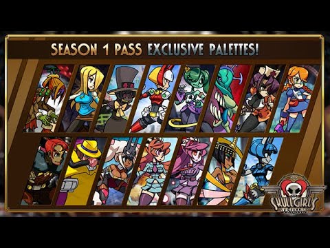 Skullgirls All New Exclusive Colors/Palettes Season Pass 1 References 6th May 2021 Update.