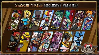 Skullgirls All New Exclusive Colors/Palettes Season Pass 1 References 6th May 2021 Update.