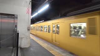 115系中オカD-28編成 普通備中高梁行き 岡山駅1番乗り場発車