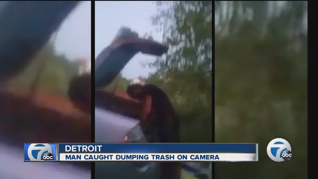Man caught dumping at Packard Plant - YouTube
