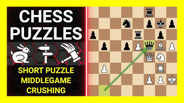Chess Puzzles to Practice. Themes: Short puzzle, Middlegame, Crushing. Learn Chess