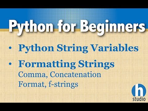 Python Strings and Formatting Methods - YouTube