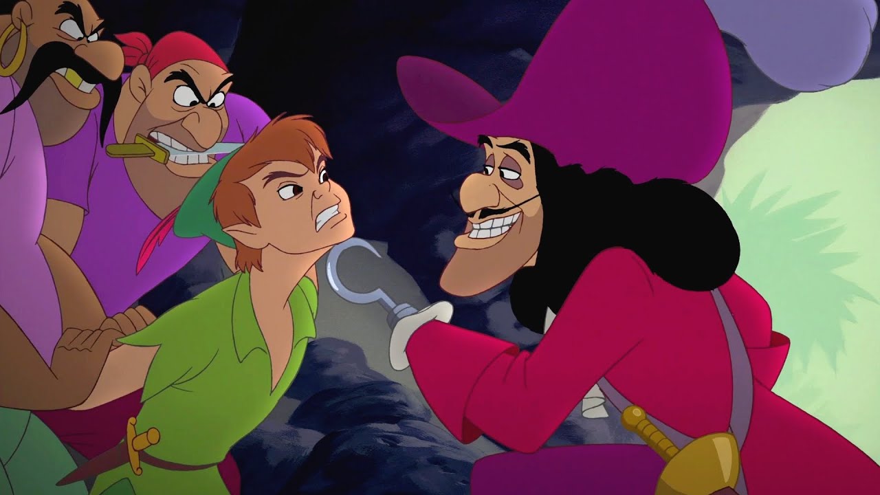 Scène résine coffre au trésor Peter Pan et Capitaine crochet