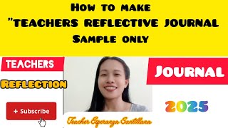 TEACHERS REFLECTIVE JOURNAL SAMPLE
